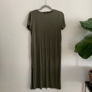 Olive Green T Shirt Dress